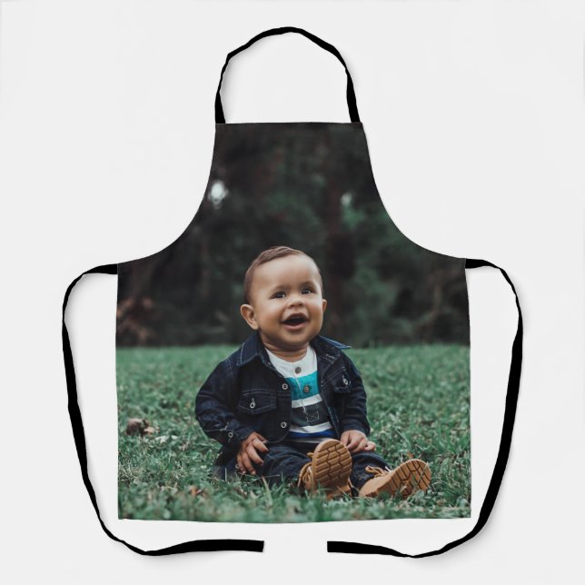 Simple Photo Cute Kid Custom Personalised Apron (Front)