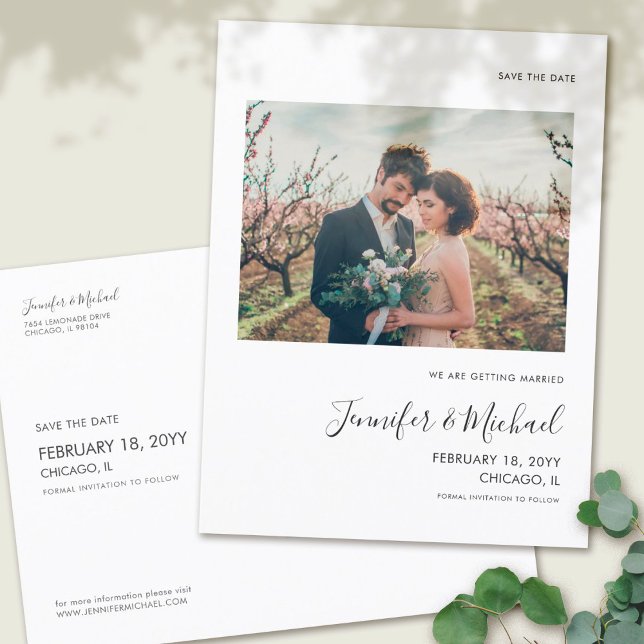 Simple Photo Design Save the Date Postcard  (Creator Uploaded)