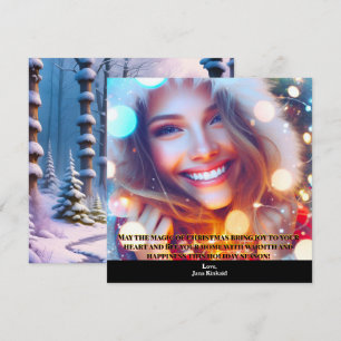 Simple Photo Elegant Christmas Card