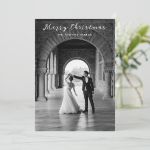 Simple Photo Elegant Christmas Holiday Card