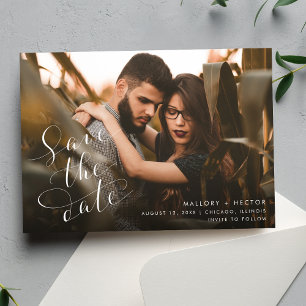 Simple Photo Elegant Wedding Save The Date