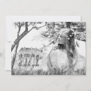 Simple Photo First Communion Thank You Note Card