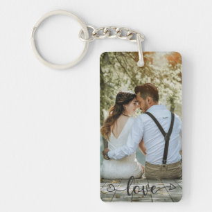 Simple Photo Girlfriend or Boyfriend Gift Keychain