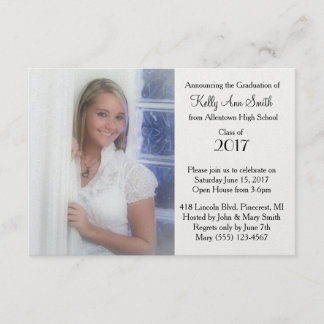 Simple Photo Graduation Announcement/ Invitation