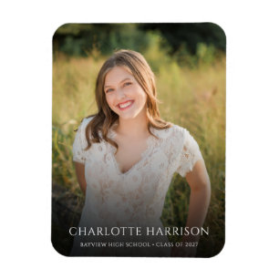 Simple Photo Graduation Announcement Magnet