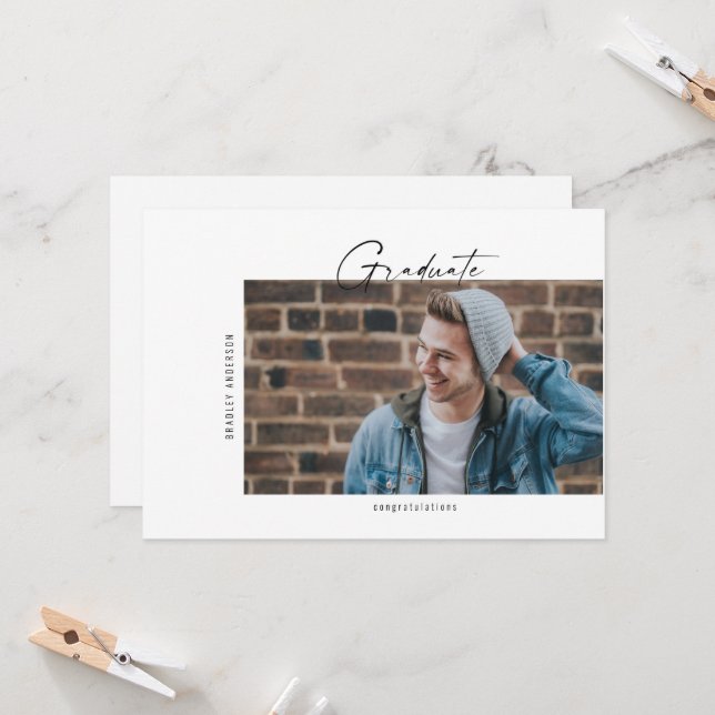 Simple Photo Graduation Announcment (Front/Back In Situ)