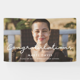 Simple Photo graduation Congratulations Banner