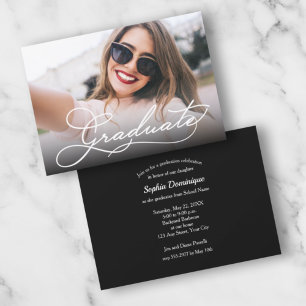 Simple Photo Graduation Party Invitations