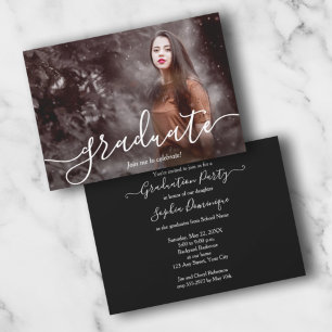 Simple Photo Graduation Party Invitations