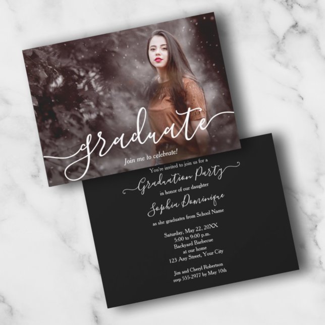 Simple Photo Graduation Party Invitations (Creator Uploaded)