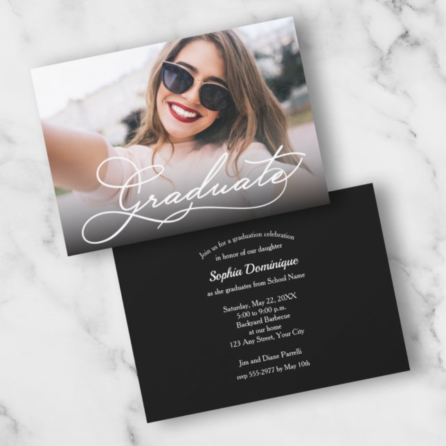 Simple Photo Graduation Party Invitations (Creator Uploaded)