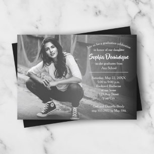 Simple Photo Graduation Party Invitations