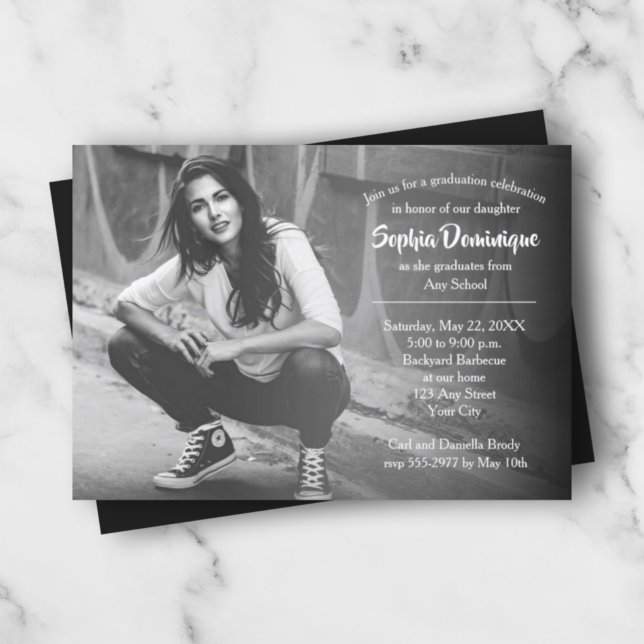 Simple Photo Graduation Party Invitations (Creator Uploaded)