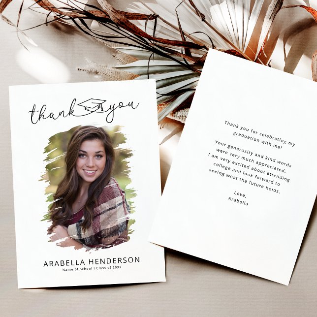 Simple Photo Graduation Thank You Card (Creator Uploaded)