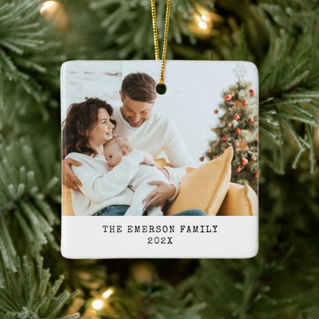 Simple Photo Holiday Ornament (Tree)