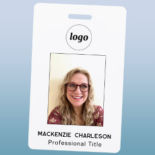 Simple Photo ID Business Nametag Badge