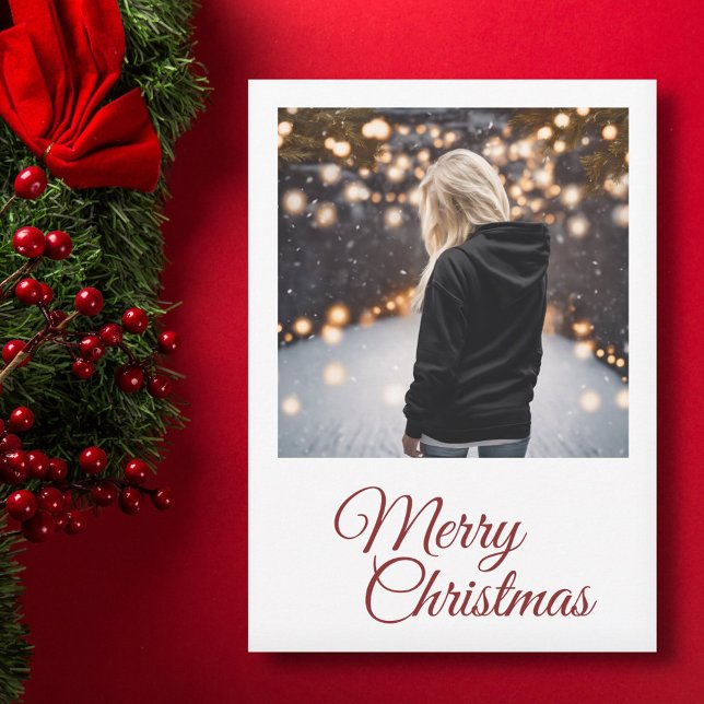 Simple Photo Merry Christmas Holiday Card (Simple Photo Merry Christmas Holiday Card)