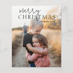 Simple Photo Modern Budget Christmas Card