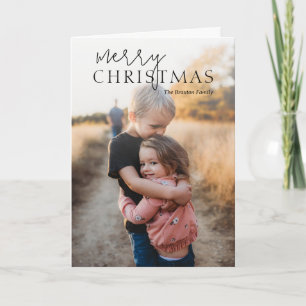 Simple Photo Modern Christmas Holiday Card