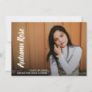 Simple Photo Modern Graduation Announcement