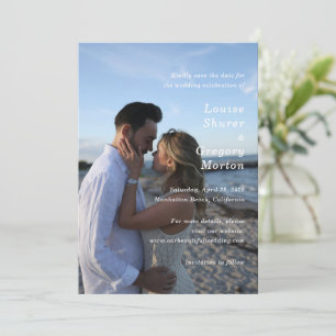 Simple Photo Modern Wedding Save The Date
