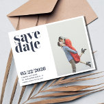 Simple Photo Modern Wedding Save the Date<br><div class="desc">Simple typography with photo design save the dates for the modern couple. Customise with your favourite engagement photo and wedding details,  mail to family and friends asking them to reserve your wedding date.</div>