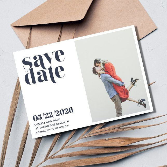 Simple Photo Modern Wedding Save the Date (Simple Photo Modern Wedding Save the Date)