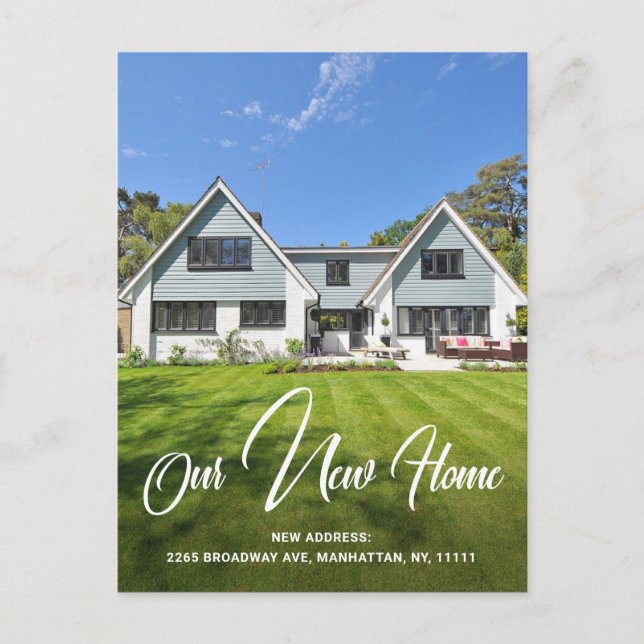 Simple Photo New Address Moving Announcement Postcard (Front)