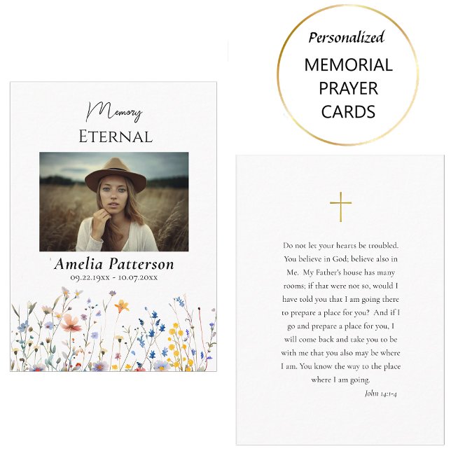 Simple Photo Orthodox Funeral Prayer Card          (Creator Uploaded)