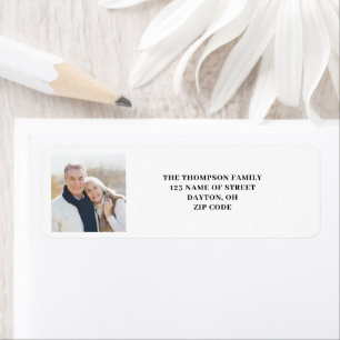 Simple Photo Return Address  Label