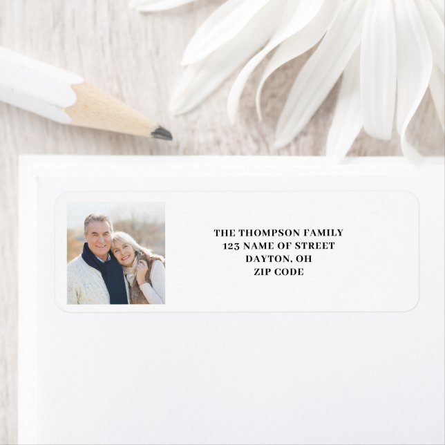 Simple Photo Return Address  Label (Insitu)