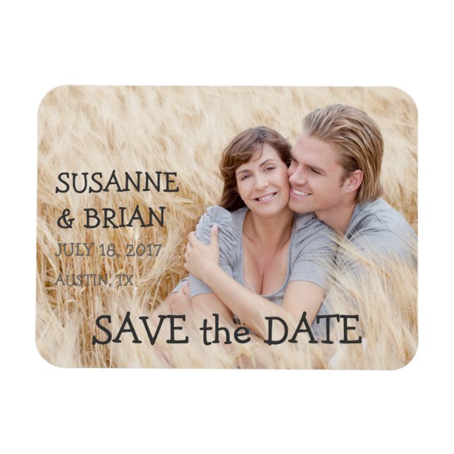 SIMPLE PHOTO SAVE THE DATE | COUNTRY MAGNET (Horizontal)