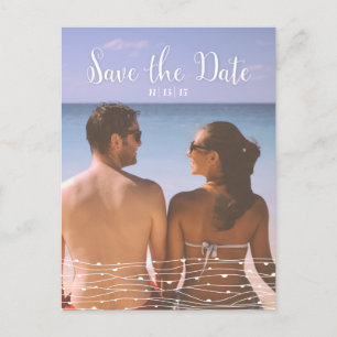 Simple Photo 'Save the Date' Vertical Postcard