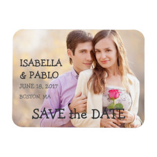 SIMPLE PHOTO SAVE THE DATE   VINTAGE MAGNET