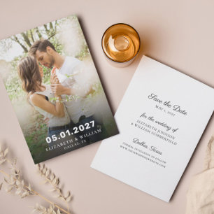 Simple Photo Save The Date Wedding Announcement