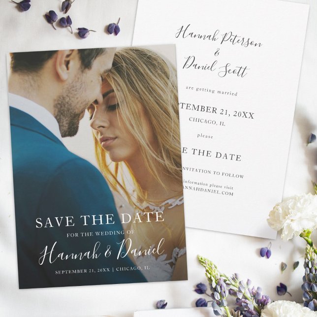 Simple Photo Save the Date Wedding Invite Template (Creator Uploaded)