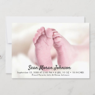 Simple Photo Script Birth Announcement