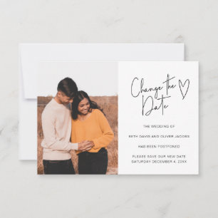 Simple Photo Script Delay the Date Invitation