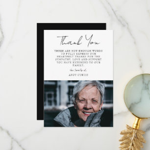 Simple Photo Sympathy Calligraphy Thank You