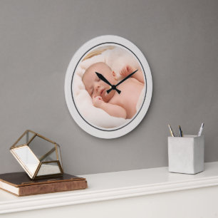 Simple Photo Template Personalised Frame Large Clock