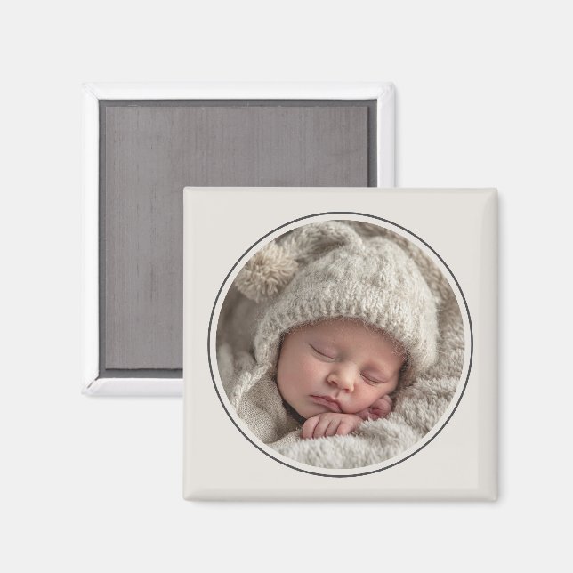 Simple Photo Template Personalised Frame Magnet (Front/Back)