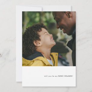 Simple Photo Theme Ring Bearer Proposal Invitation