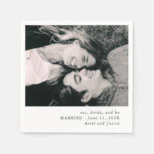 Simple Photo Theme Wedding Napkin