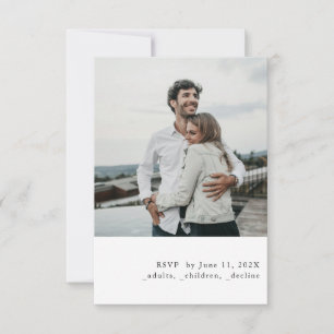 Simple Photo Theme Wedding RSVP Card