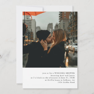 Simple Photo Theme Wedding Shower Invitation