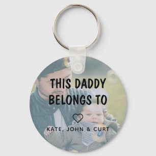 Simple Photo This Daddy Belongs to Father’s Day Key Ring
