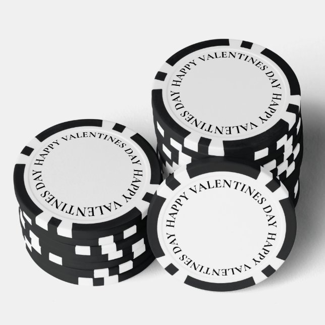 Simple Photo Valentine's Day  Poker Chips (Stack)