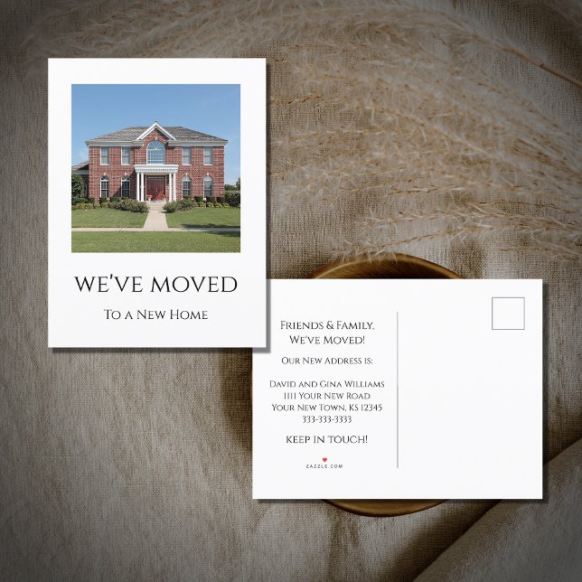 Simple Photo We Have Moved Moving   Announcement Postcard (Creator Uploaded)