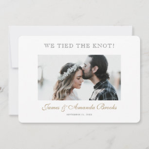 Simple Photo Wedding Announcement Card
