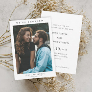 Simple Photo Wedding Engagement Party Invitation